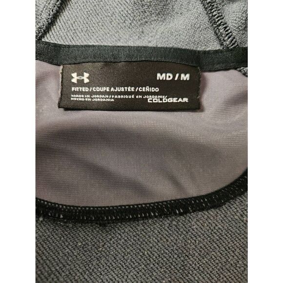 Under Armor Medium fitted grey and black full zip hoodie jacket - Picture 6 of 8